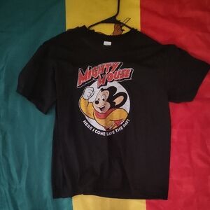 Mighty Mouse Kids Black Short Sleeve Tee